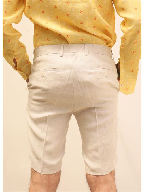 Bermuda sartoriale in lino beige Mik Mak | BERMUDALINOBEIGE